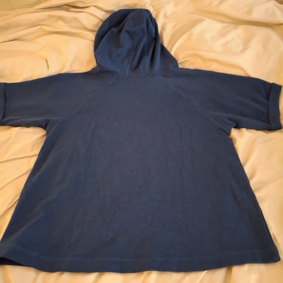 Natural Reflections Women's Royal Blue Short Sleeve Hoodie - Picture 7 of 7